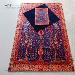 سجاده مخمل آستر دار طرح فرش درختی  آرت مان سایز 65x110