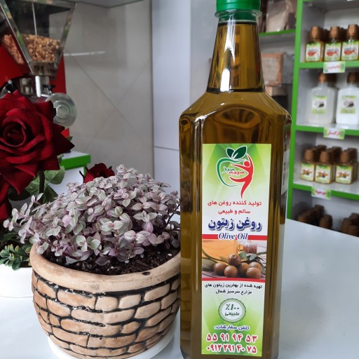 روغن زیتون بدون بو سیب سبز یک لیتری