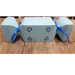 بسته 10 عددی جعبه کادو طرح شکلاتی سایز 3 رنگ آبی