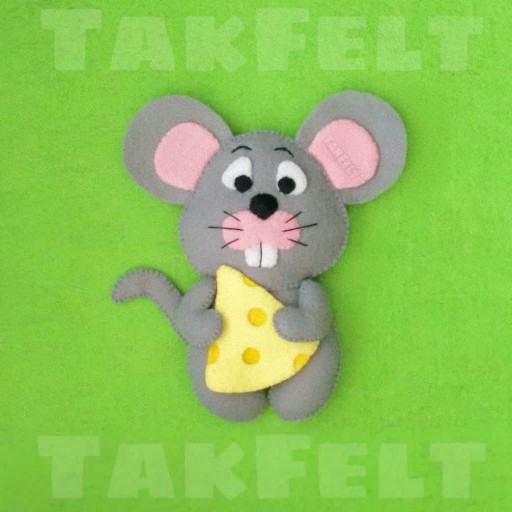 عروسک دستدوز موش موشی (ویژه یه کاسه )