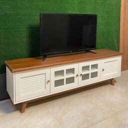 میز تلویزیون شیاری با تنوع رنگ و ابعاد مختلف ساخته شده از چوب و ام دی اف  هزینه ارسال به صورت پس کرایه و درمقصد 