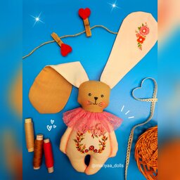 عروسک خرگوش پارچه ای دست ساز زیبا 