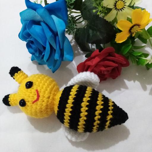 آویز بافتنی زنبور عسل