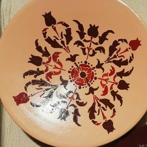 بشقاب دیوارکوب شیک،بشقاب دیوارکوب سنتی گل لاله