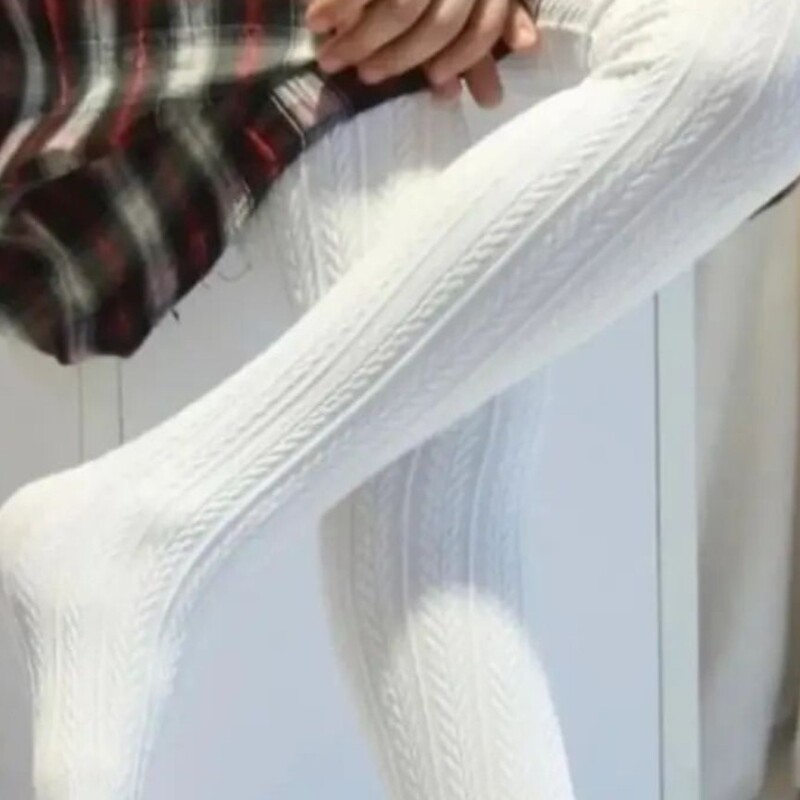 جوراب شلوار ی دخترانه از سایز 1 تا 14سال سفید جنس عالی 