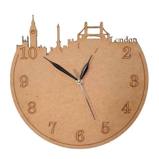 ساعت دیواری چوبی طرح لندن( هزینه ارسال پسکرایه)