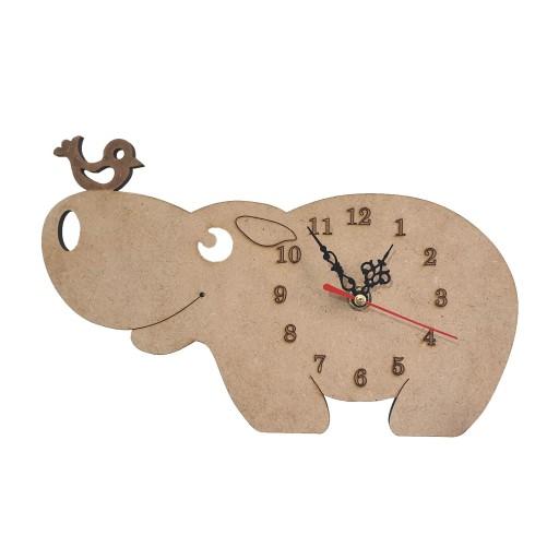 ساعت دیواری چوبی فانتزی طرح اسب آبی کد CH1 ( هزینه ارسال پسکرایه)