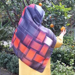 روسری نخی سه بعدی قواره 130 ایستایی عالی در چهار رنگ مختلف