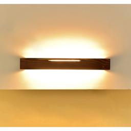 چراغ دیواری چوبی LED دار 40 سانتی با روکش نیم پلی استر