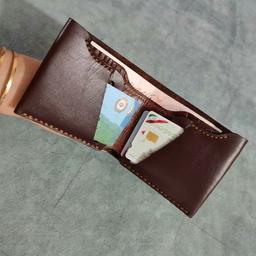 کیف پول مردانه چرم طبیعی دستدوز(4 تا جاکارتی)