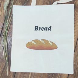 ساک خرید نان  پارچه ای  نقاشی شده رنگ ثابت و قابل شستشو