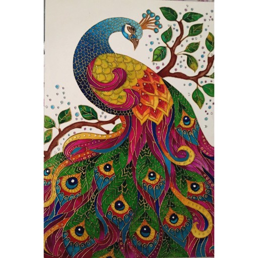 تابلوی ویترای طاووس
