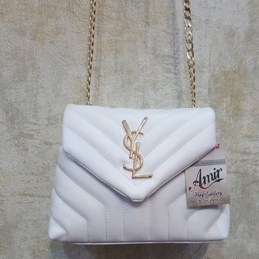 کیف دخترانه YSL سفید کوچک