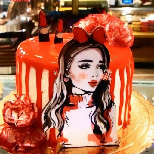 تاپر تزیین کیک بهگز مدل Girls lux مناسب تزیین کیک تولد ومهمانی