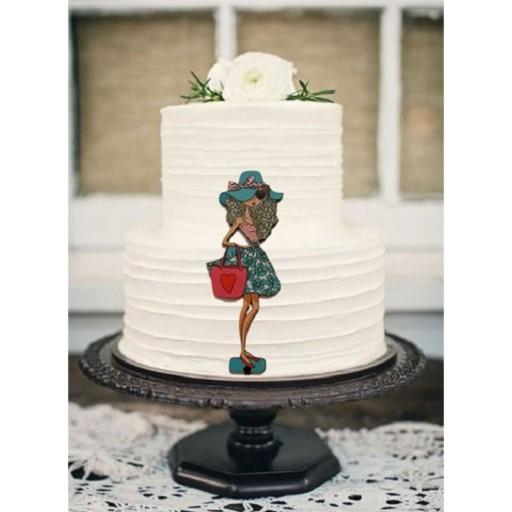 تاپر تزیین کیک بهگز مدل سیندرلا مناسب تزیین کیک تولد و مهمانی
