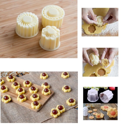 کاتر 2 طرفه شیرینی پزی بهگز مدل گل هشت پر مناسب برش خمیر کوکی و فوندانت