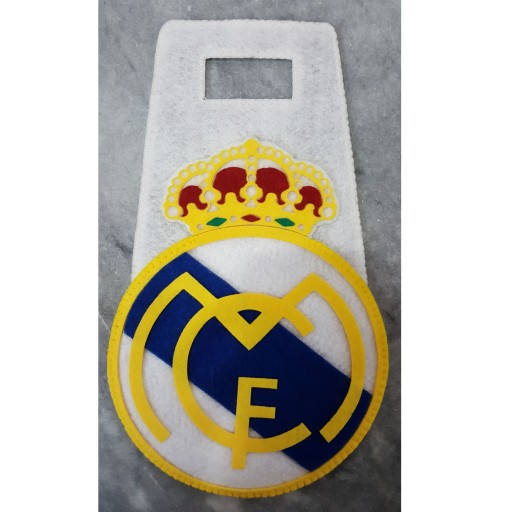 جاشارژی نمدی طرح لوگو رئال مادرید(ابعاد 16.5×27)