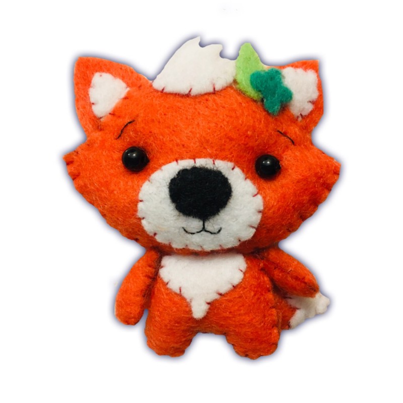 عروسک نمدی روباه بامزه رنگ نارنجی