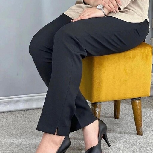 شلوار گاباردین شلوار پارچه ای زنانه جنس گاباردین قد 90 و 100 مدل راسته