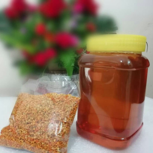 1 کیلو شهد عسل + 50 گرم گرده گل
