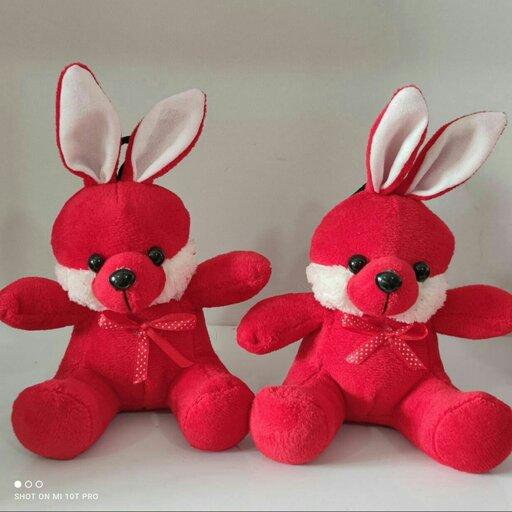 کد24 . عروسک خرگوش - عروسک خرگوش قرمز - عروسک خرگوش پولیشی - آویز خرگوش - کد تخفیف - نماد سال 1402