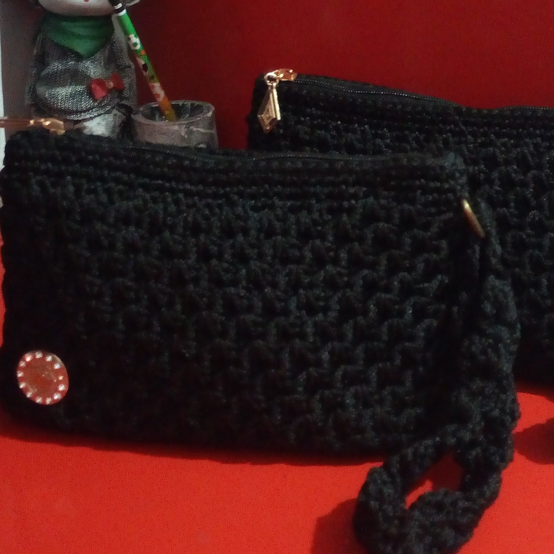 کیف دستی مکرومه دست بافت مدل پاکنجشکی و  دانه اناری