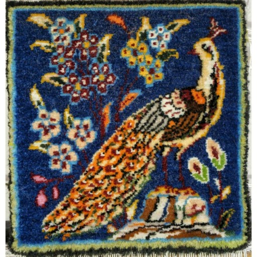 تابلوفرش دستبافت مینیاتوری طرح طاووس