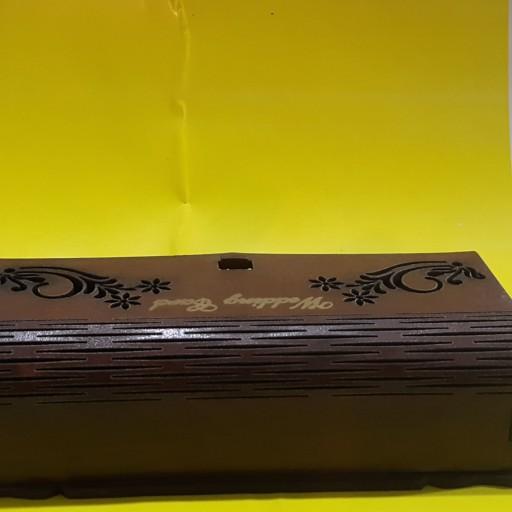 جعبه چوبی برش لیزری 2عددی با طرح های متنوع