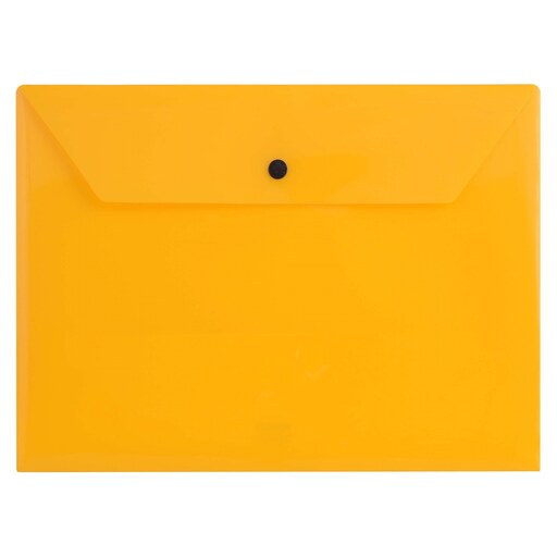 پاکت  ( پوشه ) دکمه دار مات سایز A4 رنگ زرد  شرکت پاپکو کد A4-105M