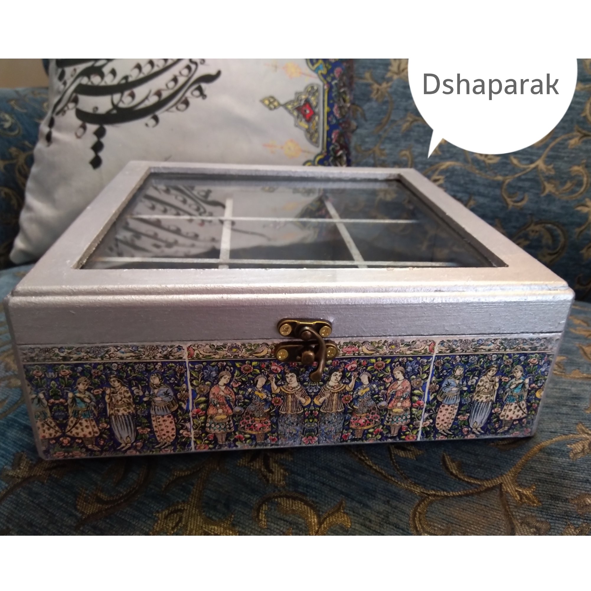 جعبه دمنوش و تی بگ چوبی مهربانو