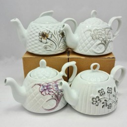 قوری چینی رنگ بندی رندوم 