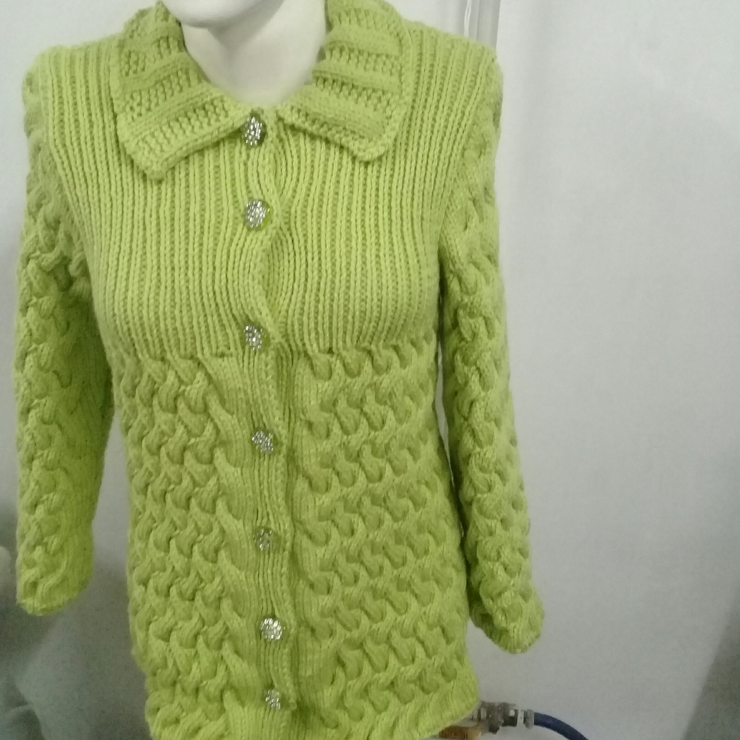 تونیک بافتنی( دست بافت)زنانه جلوباز سدری