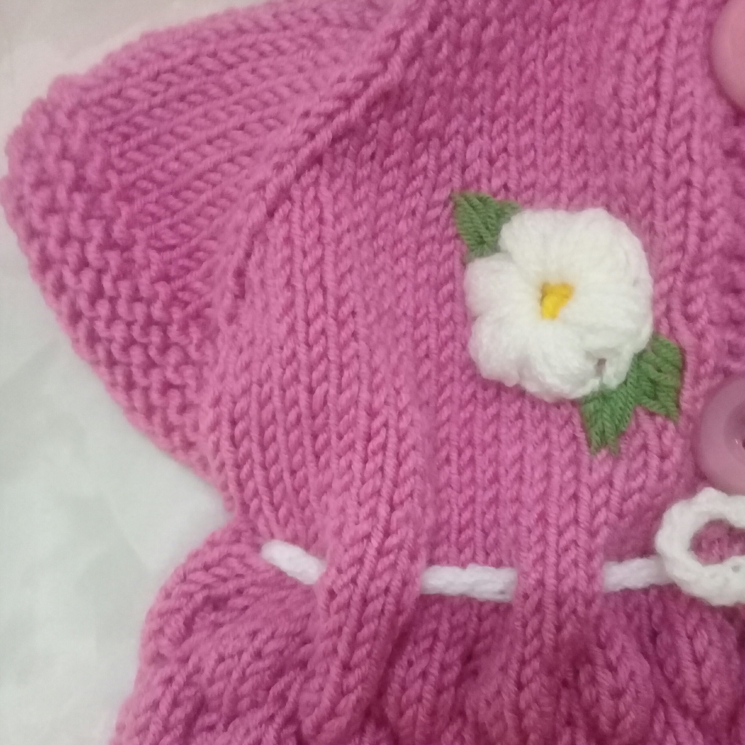 سارافون دخترانه بالاتنه کوتا ه بندکی دو دگمه دستبافت