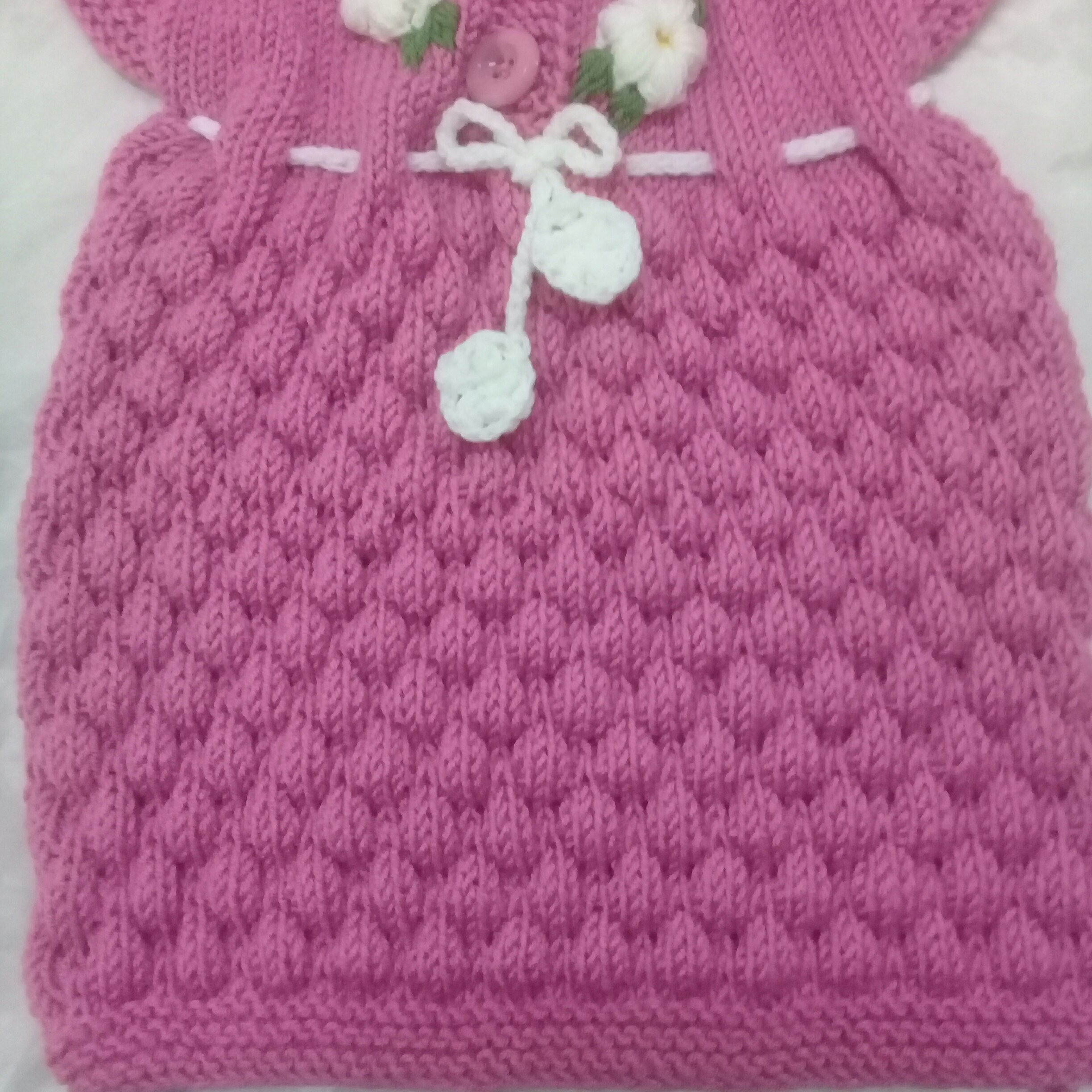 سارافون دخترانه بالاتنه کوتا ه بندکی دو دگمه دستبافت