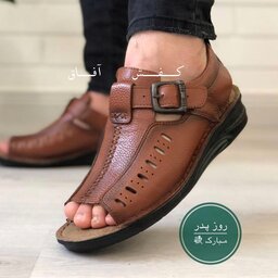 کفش تابستانی مردانه چرم طبیعی اصل مارک نگین تبریز با یکسال ضمانت در پنج رنگ در کفش آفاق 