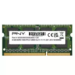 رم لپ تاپ DDR3L دو کاناله 1600 مگاهرتز CL11 پی ان وای مدل 12800 ظرفیت 8 گیگابایت