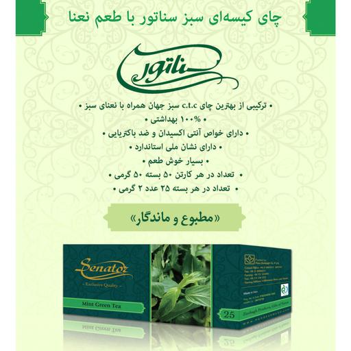 چای کیسه ای سبز نعنا - 25 عدد