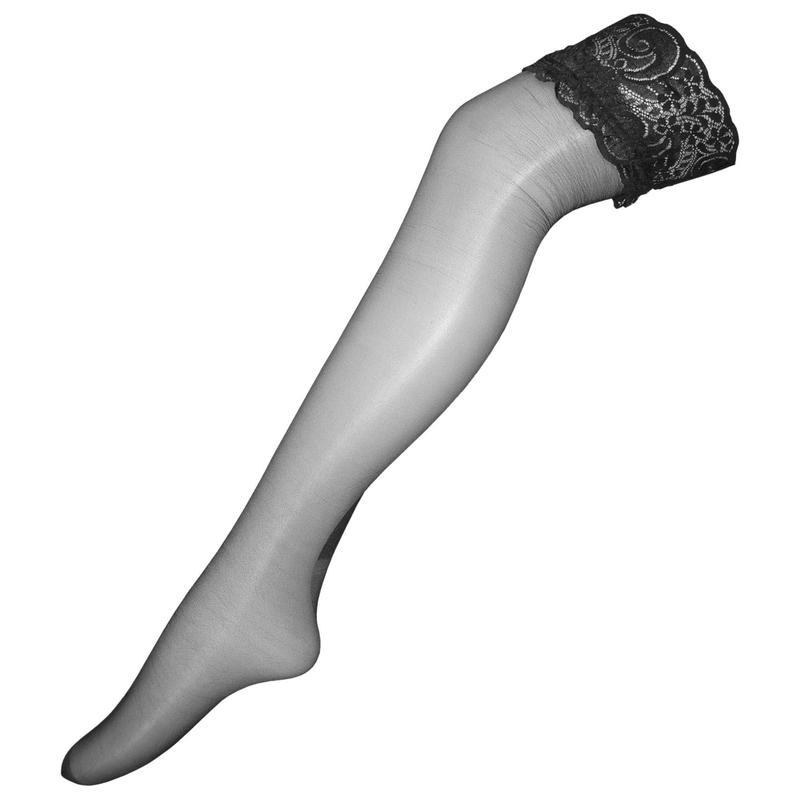 جوراب  شیشه ای ژله ای گیپور دار بالای زانو غرفه نازکپا غرفه جوراب ساق بلند