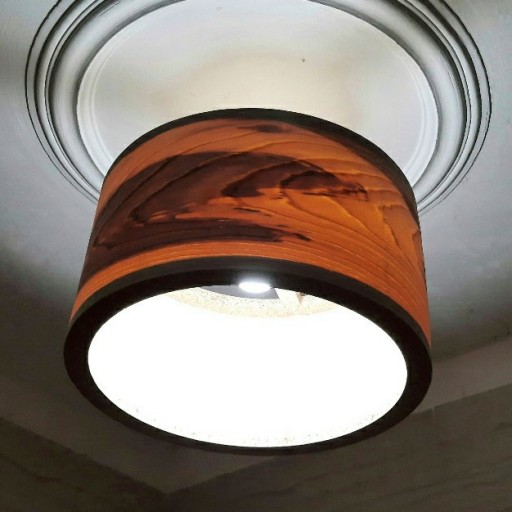 آویز چوبی، لوستر چوبی ، آباژور چوبی دایره ای سایز 40