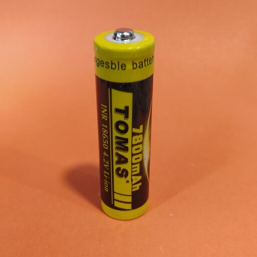 باتری شارژی 4.2 لیتومی 7800 میلی آمپر زرد 