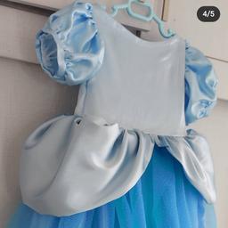 پیراهن  سیندرللا پرنسسی دخترانه با تن پوش زیبا و عروسکی مناسب 3 تا 6 سال با  امکان چاپ عکس سیندرلا بروی لباس