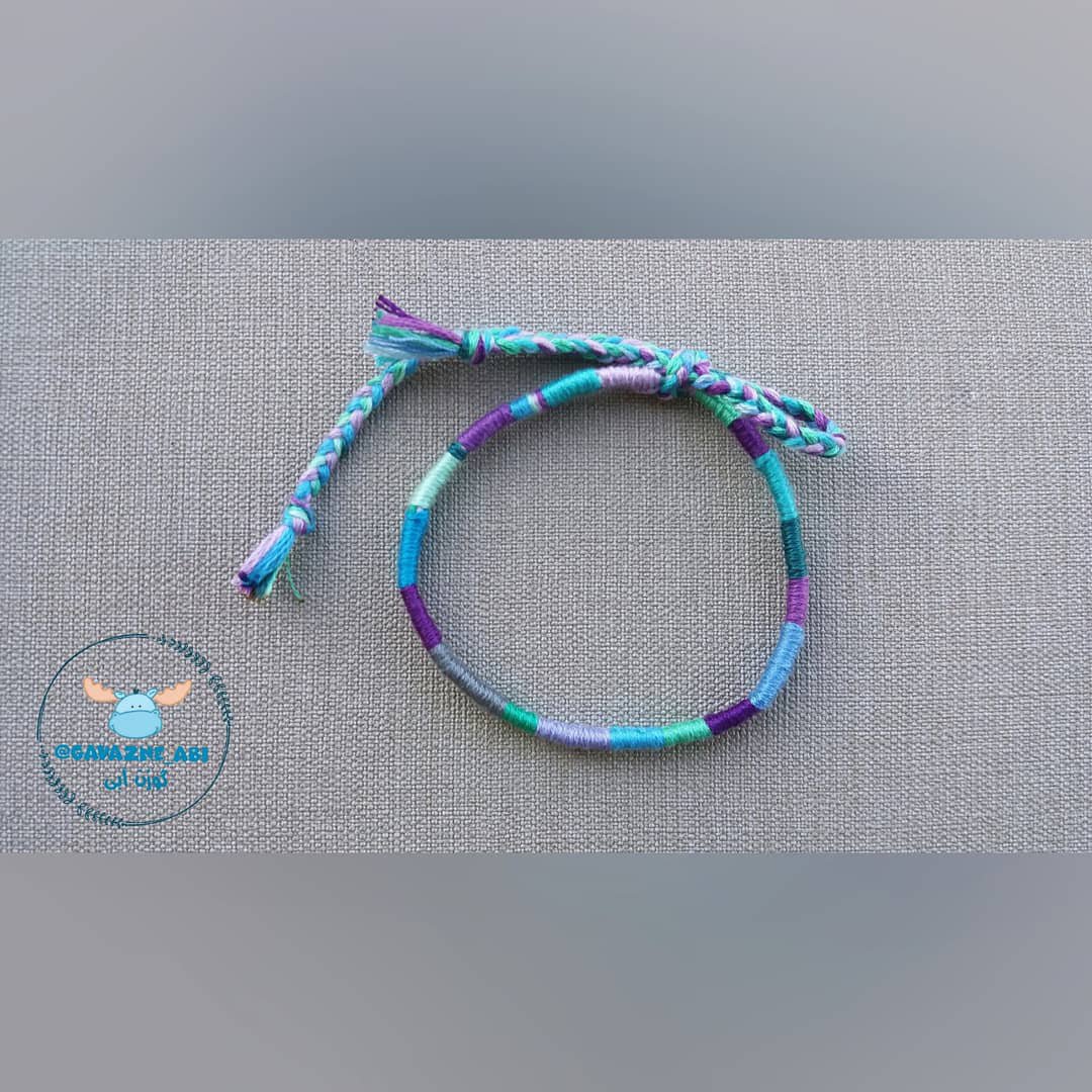 پابند سرخپوستی سبزآبی و بنفش (محصول کاملا دستساز تیم گوزن آبی)