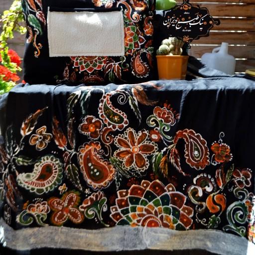 ست شال و کیف نقاشی شده نیک طبع دیزاین