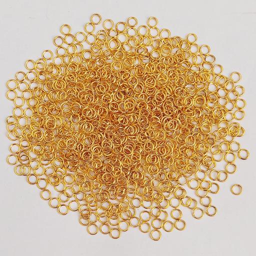 حلقه اتصال طلایی4میل(شامل80عدد) جنس المینیوم بدل
