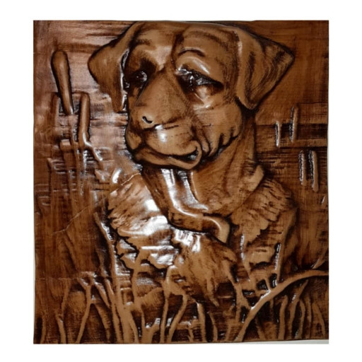 تابلو منبت چوب مکس مدل سگ (m15)