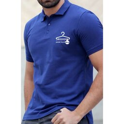 تی شرت جودون یقه دکمه دار آستین کوتاه آبی کاربنی ،سایزبندی،به همراه چاپ اختصاصی (1تا5عدد)