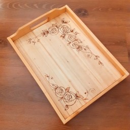 سینی چوبی 27×38 cm (دست ساز )