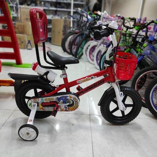 دوچرخه سایز 12 دارای تکیه گاه کودک 