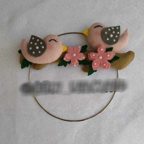 جا حوله ای آشپزخانه نمدی طرح گنجشک و گل 