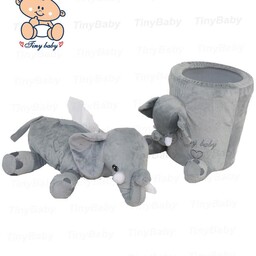 سطل و جا دستمال کاغذی اتاق کودک طرح فیل 